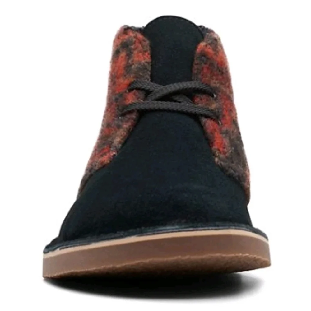 🖤🔹️Clarks🔹️ Men's Bushacre 3 Chukka Boot, Black Wool,